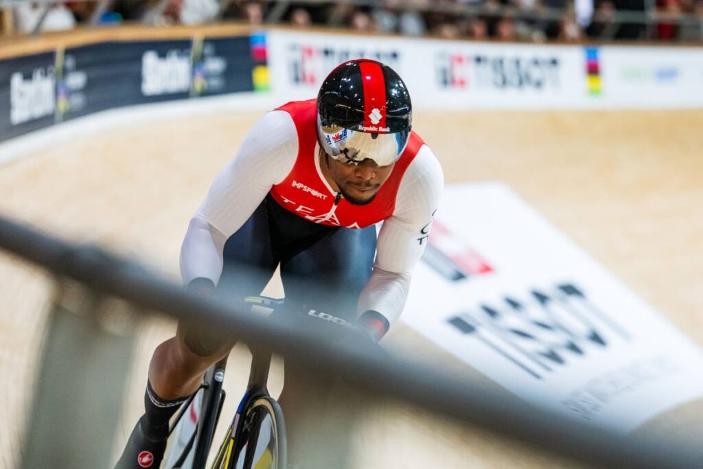 In this file photo, Trinidad and Tobago’s Nicholas Paul competes during the men’s sprint qualifying race of the UCI Track Cycling World Championships in Ballerup, Denmark, on October 19, 2024. - AFP PHOTO (Image obtained at newsday.co.tt)